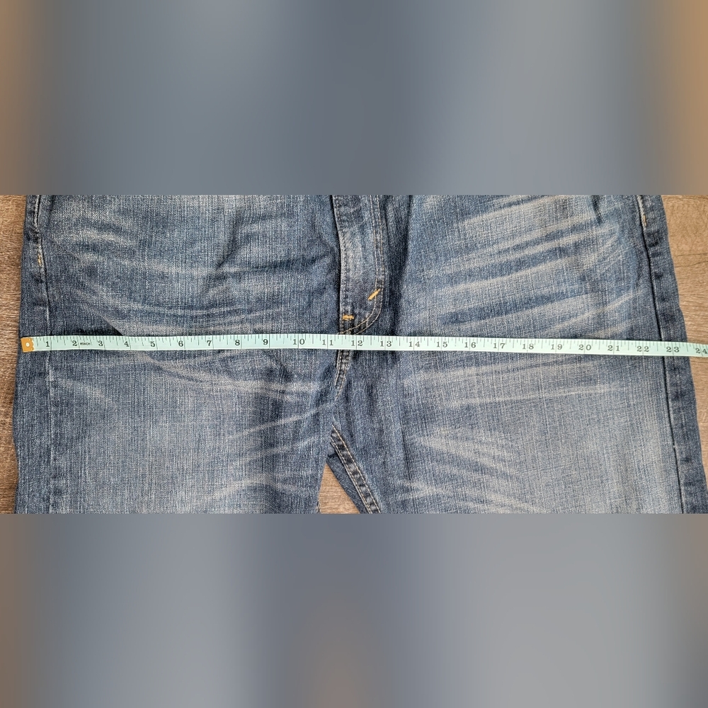Levi's 505 Jean's Men's 40X30 Medium Wash Distressed Denim Blue 100% Cotton Rela - Picture 8 of 14